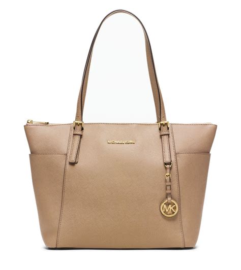 jet set large top zip saffiano leather tote michael kors|Michael Kors jet set bag.